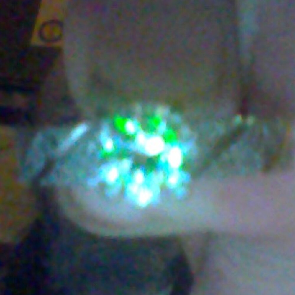 ladies size 8 st.steel and cz diamond ring